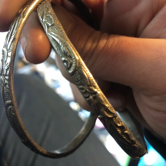 Vintage Silver Engraved Bracelets - Picture 5 of 9